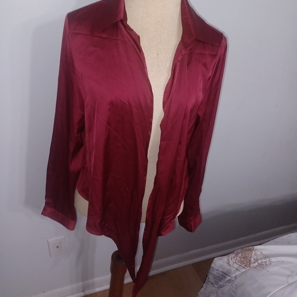 Beautiful Long Sleeve Wrap Shirt- W Sz Small - Picture 6 of 8